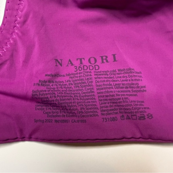 Natori Purple Underwire Bra with Lace Straps size 36 DDD GUC - Picture 6 of 6